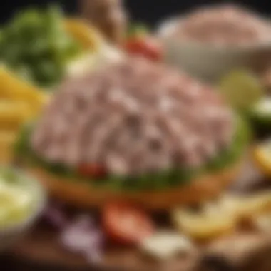 Fresh Ingredients for a Flavorful Tuna Salad An array of fresh ingredients for tuna salad