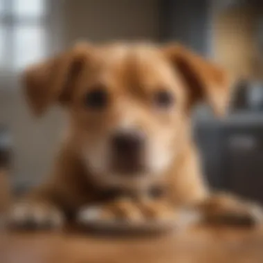 Happy dog enjoying a treat