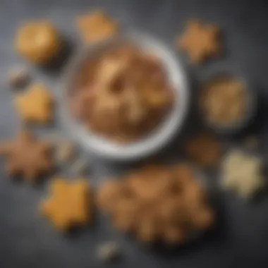 Variety of dog treats displayed on a plate