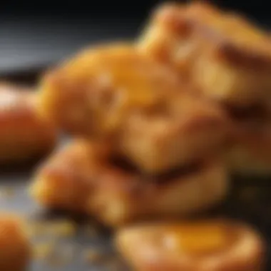 Crispy Golden Torrijas with Honey Close-up of crispy, golden torrijas drizzled with honey