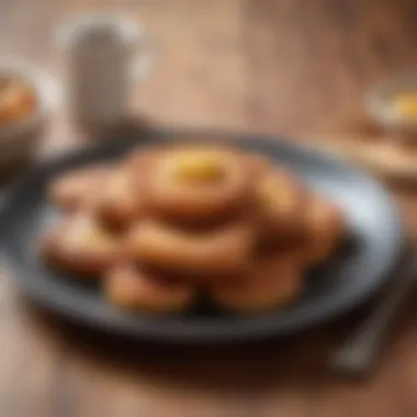 Traditional Spanish Torrijas Presentation Traditional Spanish torrijas served beautifully on a plate