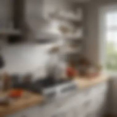 Elegant Kitchen Display of Tri-Clad Cookware Stunning kitchen setup featuring various tri-clad cookware pieces