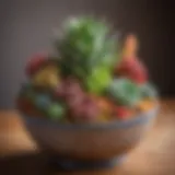 A variety of colorful succulents arranged in a decorative pot