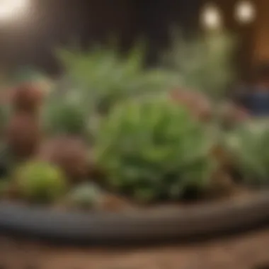 A well-lit indoor garden featuring diverse succulent species