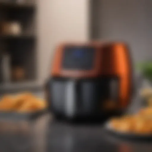 Air fryer showcasing its sleek design and modern technology