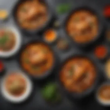 Delicious and Healthy Dishes Made in an Air Fryer Display of various healthy dishes prepared using an air fryer