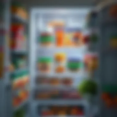 Proper Food Storage Techniques A well-organized refrigerator showing proper food storage techniques