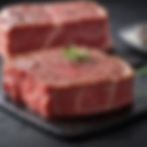 Visual representation of beef doneness levels