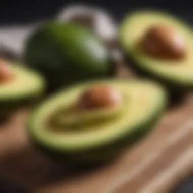 Avocado sliced showcasing its creamy texture