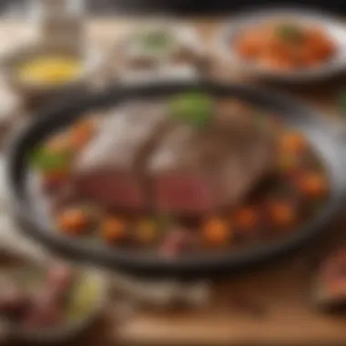 The Concept of Carryover Cooking in Beef Diagram illustrating carryover cooking