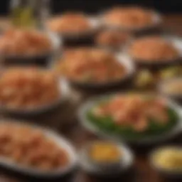 An inviting table set with a variety of shrimp dishes