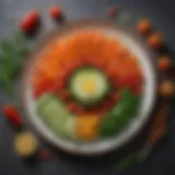 Colorful plate of fresh vegetables representing low carb food choices