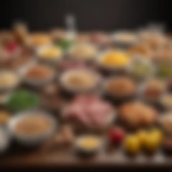 Selection of protein-rich foods illustrating low carb diet options