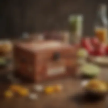 The Essence of Culinary Luck Boxes Abstract representation of luck boxes with culinary elements