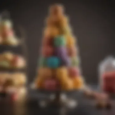 Elegant Macaron Tower An elegant macaron tower, highlighting the beauty of this confection.