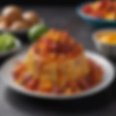 The Art of Coloring Culinary Creations A close-up of a colorful dish enhanced with natural food dyes