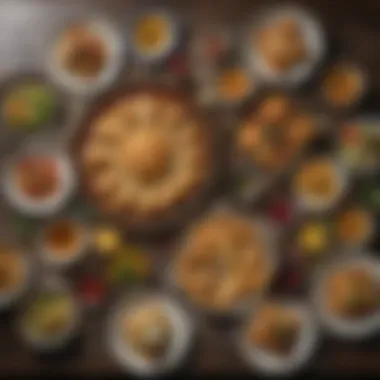 Traditional Passover Meal Featuring Phyllo Dishes Traditional Passover meal featuring phyllo dishes