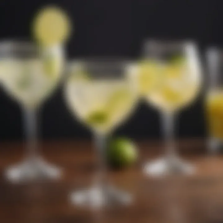 Infographic illustrating the alcohol concentration in different margarita variations