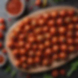 A vibrant display of fresh tomatoes and other vegetables used in barbecue sauce