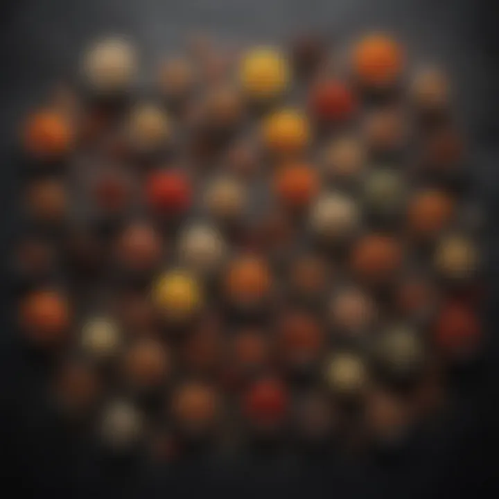 A variety of spices commonly found in barbecue sauce recipes