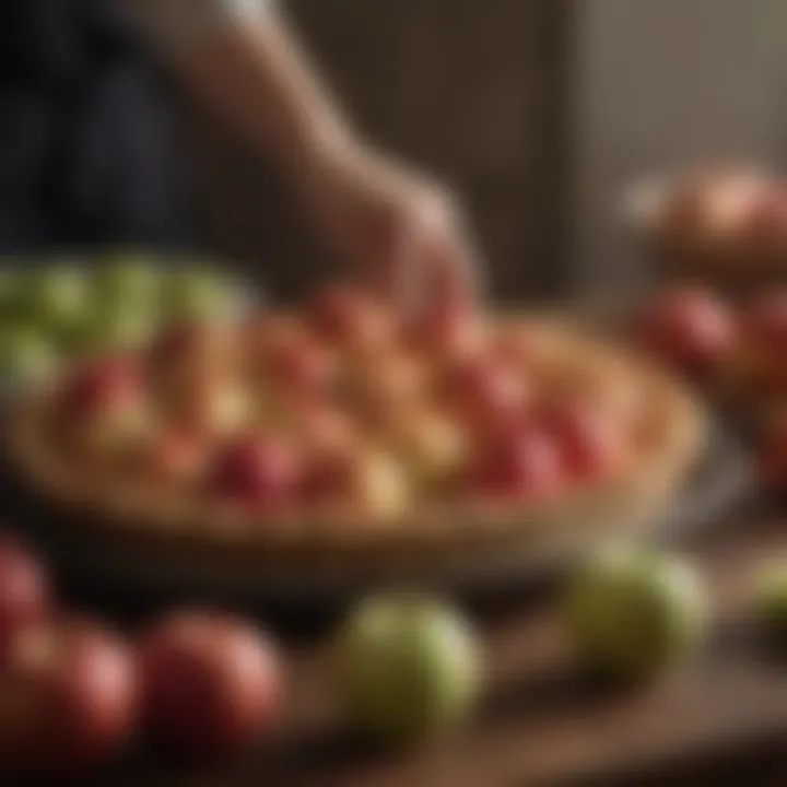 Various types of apples suitable for pie making