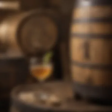 A wooden barrel showcasing the aging process of tequila reposado.