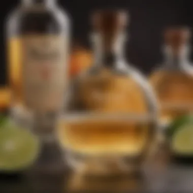 A close-up of tequila reposado showcasing its complex flavor notes.