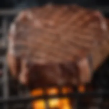 The Art of Grilling Meat A perfectly grilled steak showcasing grill marks