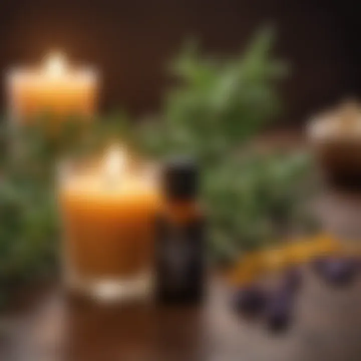 A variety of essential oils for scenting candles