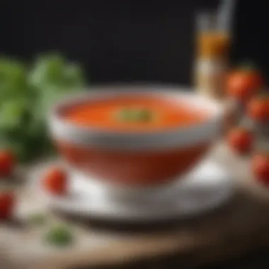 A creative dish using tomato soup as a base for a unique culinary creation.