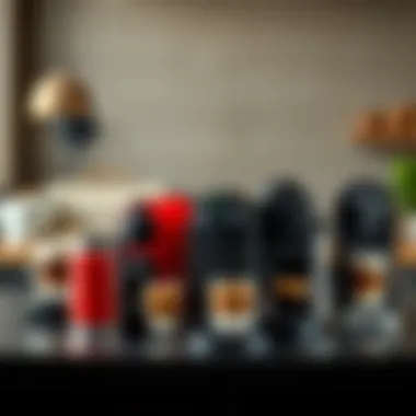 Variety of Nespresso Original Line models displayed together