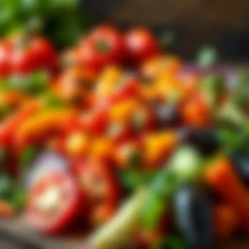 Vibrant Low-Carb Vegetables Colorful assortment of low-carb vegetables