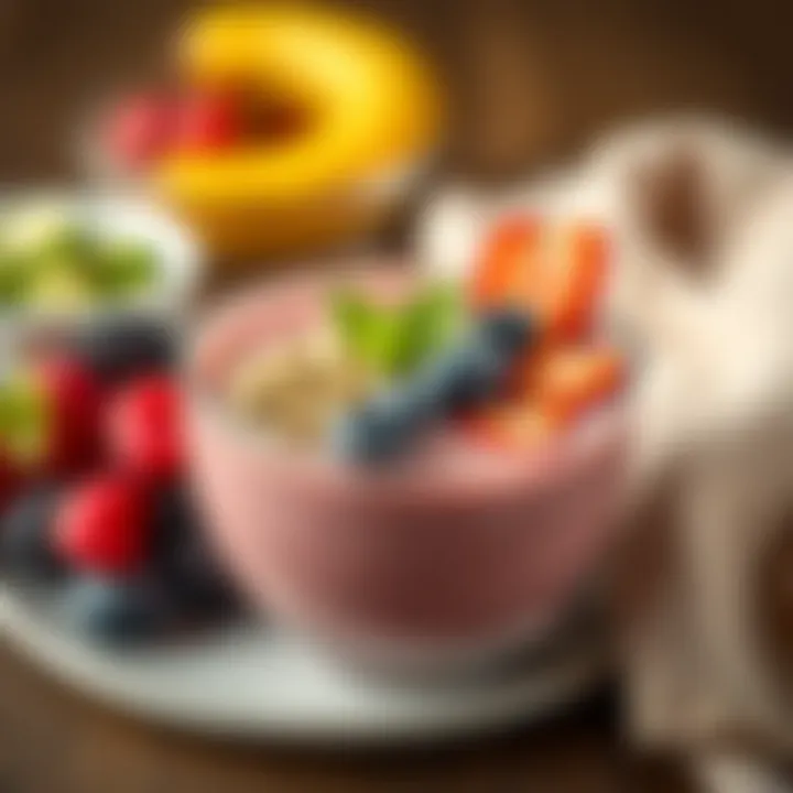 Invigorating Smoothie Bowl Colorful smoothie bowl topped with seeds and berries