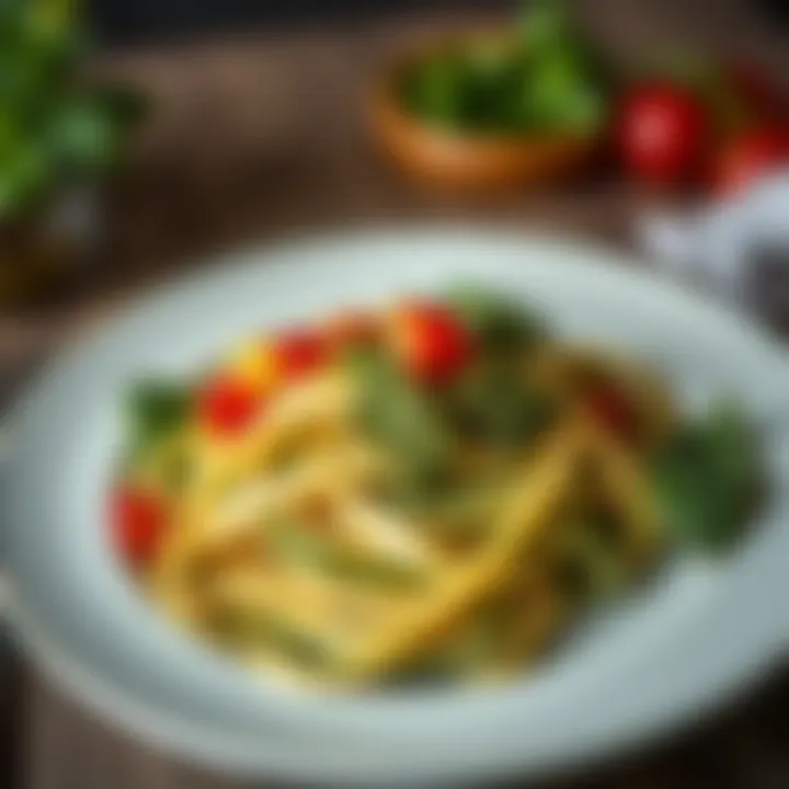 Delicious Zucchini Noodles A plate of zucchini noodles with pesto