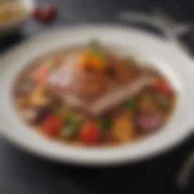 A beautifully plated lean protein dish