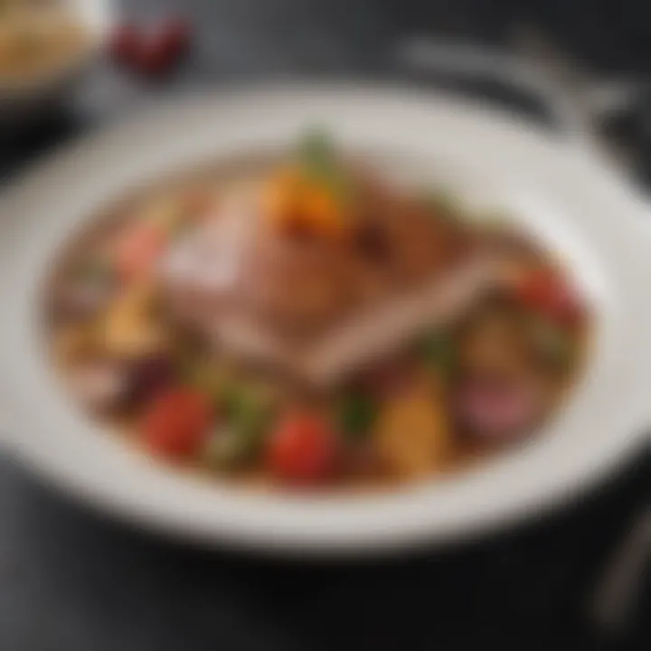 A beautifully plated lean protein dish