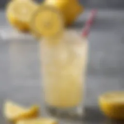 A refreshing glass of Wendy's lemonade garnished with fresh lemon slices