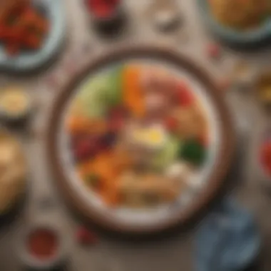 Creating a Nutritious and Enjoyable Meal Plate depicting a well-balanced meal with various food groups